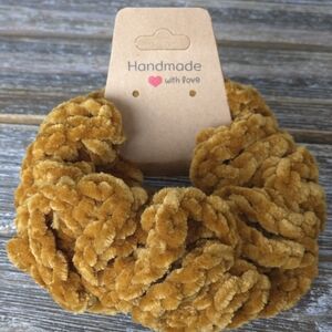 Handmade Crochet Hair Scrunchie-Caramel